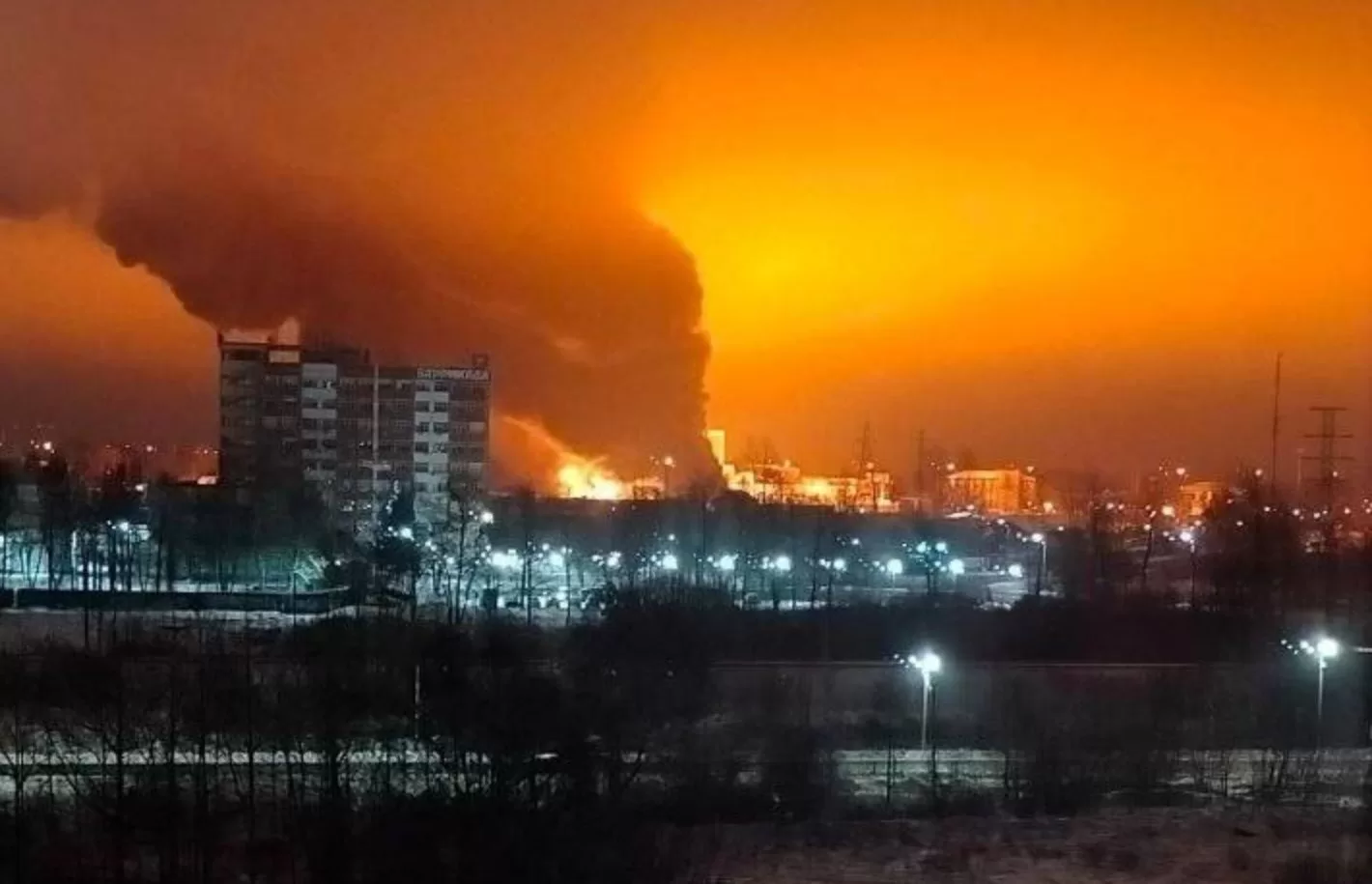 Fire in Gatchina, Leningrad region, Russia / Photo from social networks