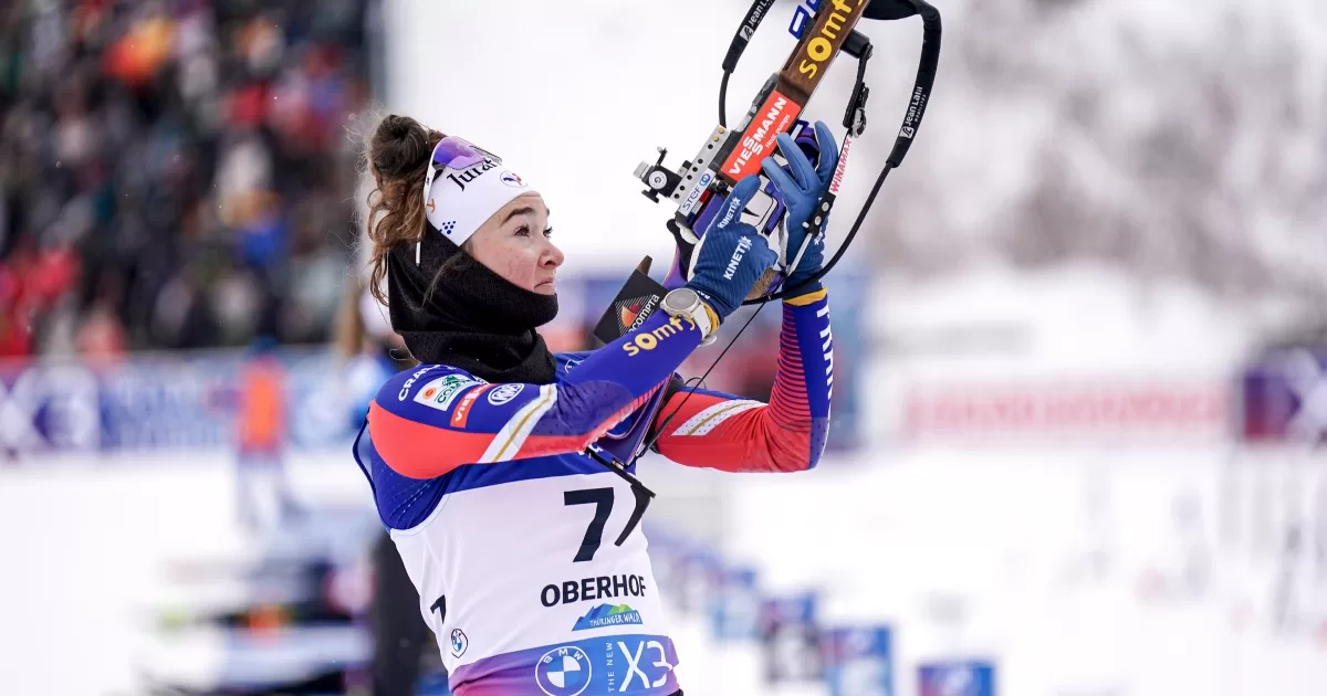 Лу Жанмонно на огневом рубеже в Оберхофе / Фото Nordic Focus