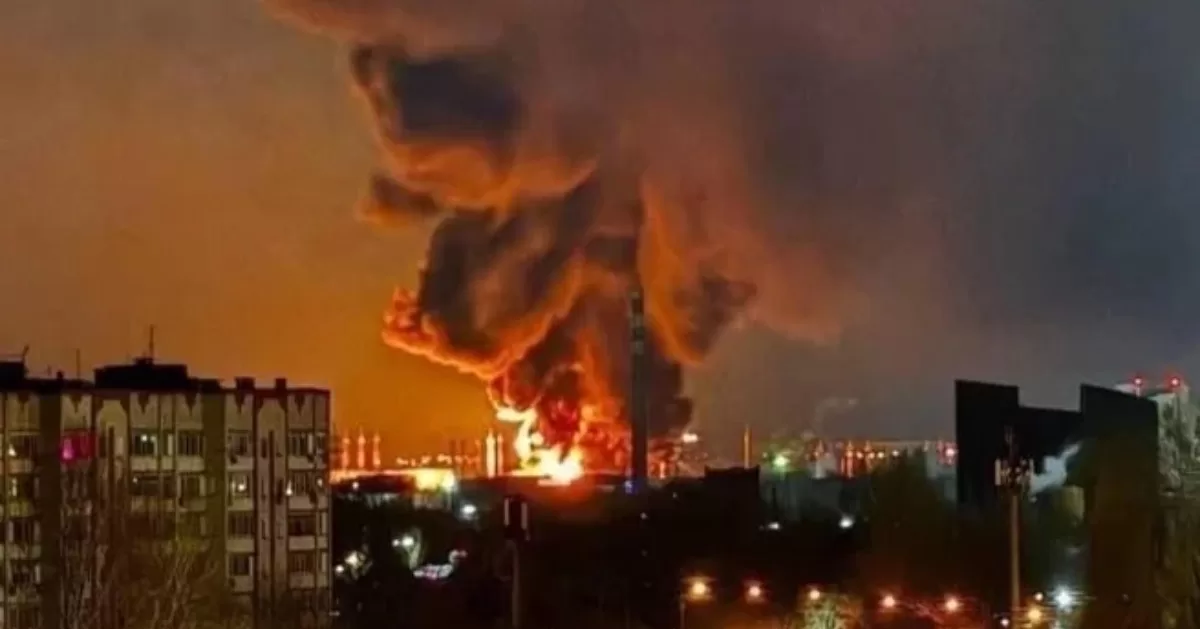 An oil depot has been burning ‘in a controlled manner’ in Engels for the fifth day