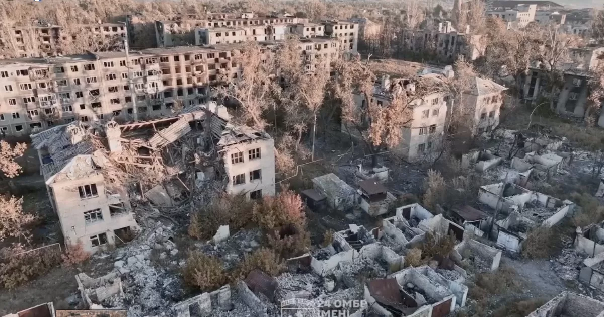 Часів Яр з висоти пташиного польоту / Скриншот відео