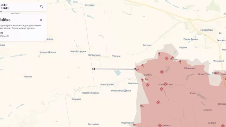 Окупантам залишилось до кордонів Дніпропетровської області менше семи кілометрів / Мапа DeepState