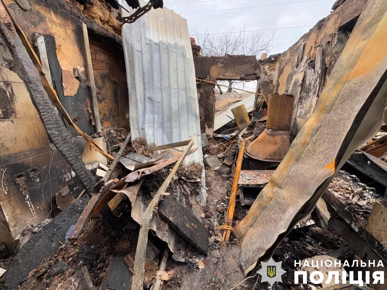 Зруйнований будинок на Херсонщині / Фото: Поліція Херсонської області