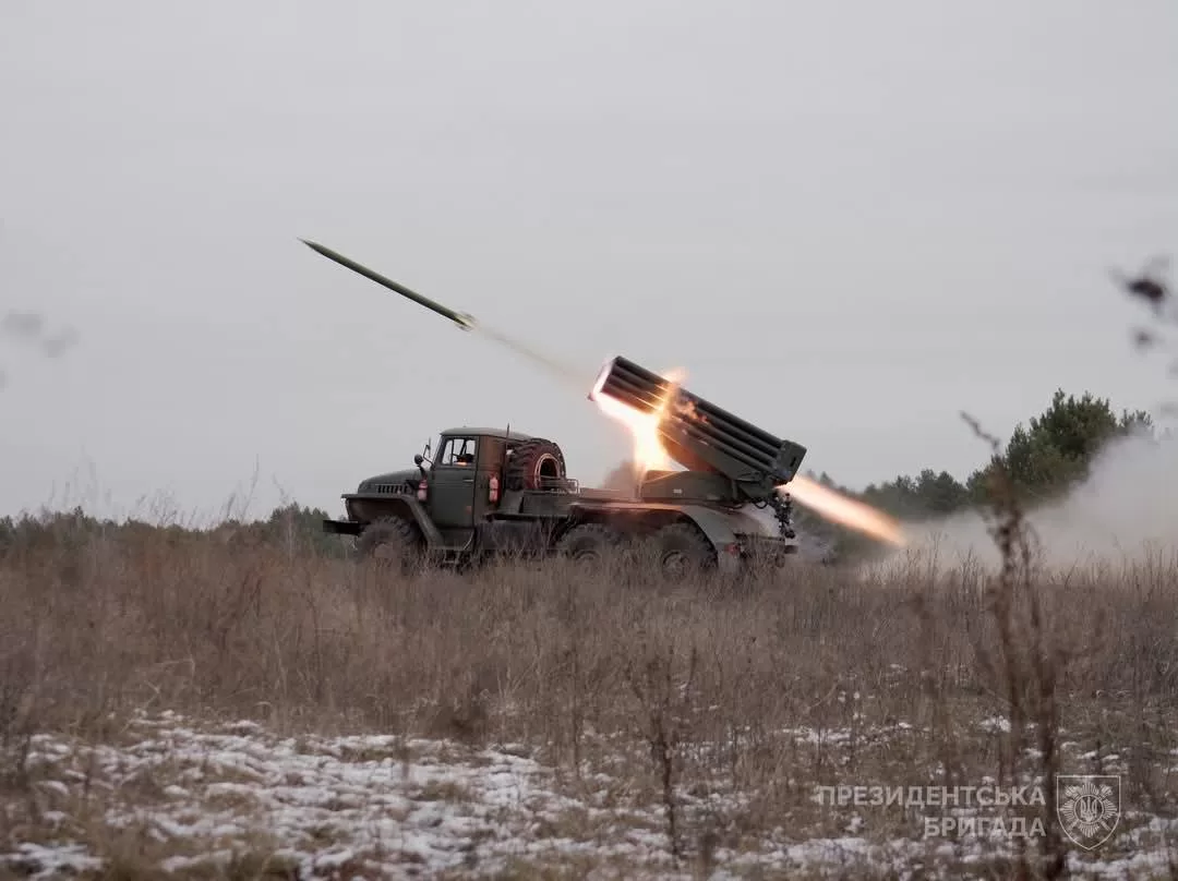 Робота БМ-21 "Град" українських військових / Фото: Окрема президентська бригада імені гетьмана Богдана Хмельницького