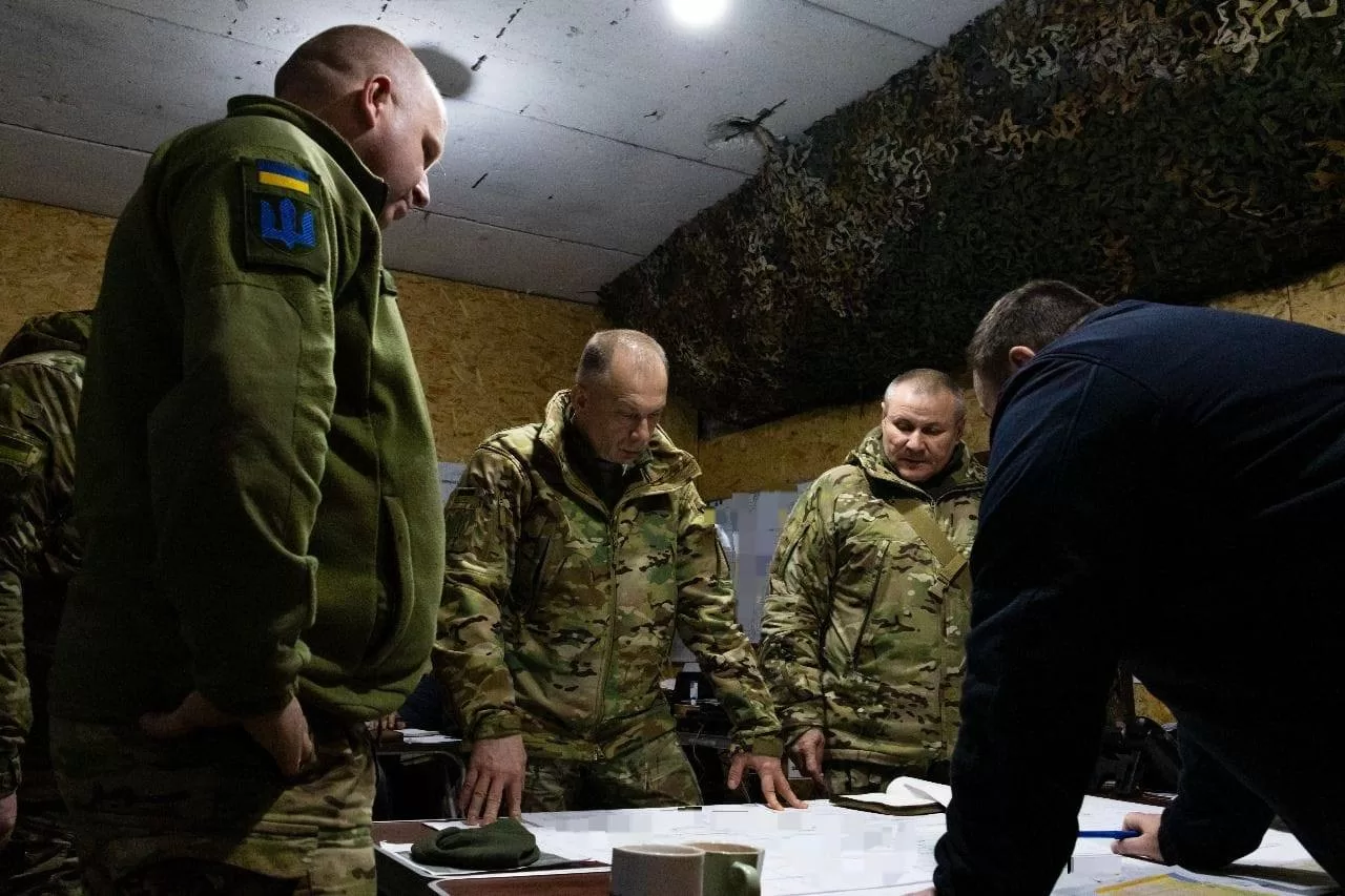 Олександр Сирський у підрозділі ЗСУ Покровському напрямку / Фото: t.me/osirskiy