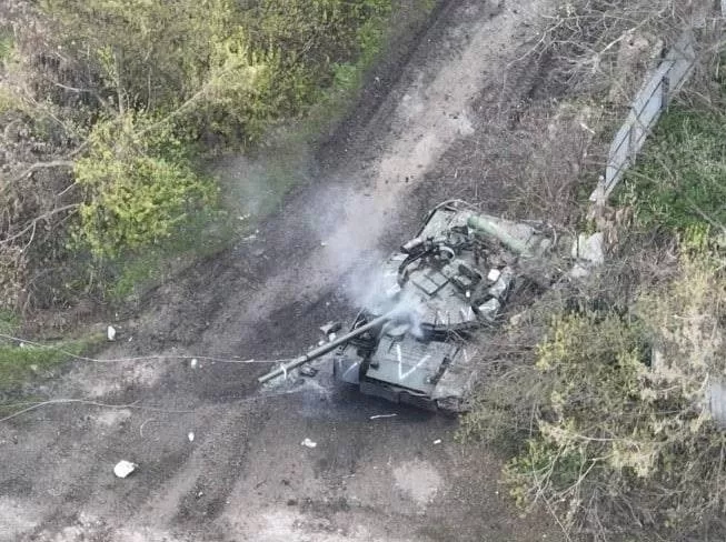 Знищений російський танк / Ілюстративне фото: Генштаб ЗСУ