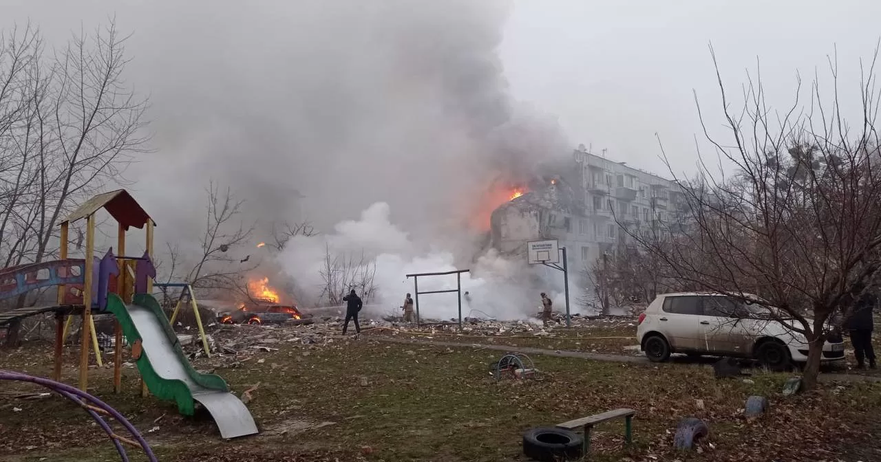 The Russian army shelled Poltava. A residential building was hit / Photo by Poltava Regional Military Administration