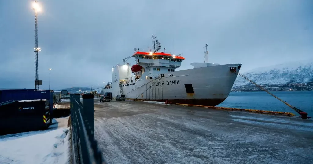 Silver Dania в порту Тромсе, Норвегія, 31 січня 2025 / Фото AFP