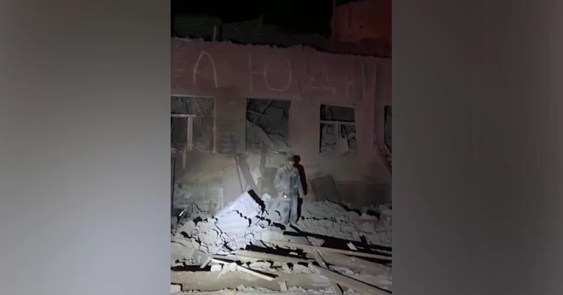 A boarding school building destroyed by a KAB in Suja / Photo by AFU General Staff