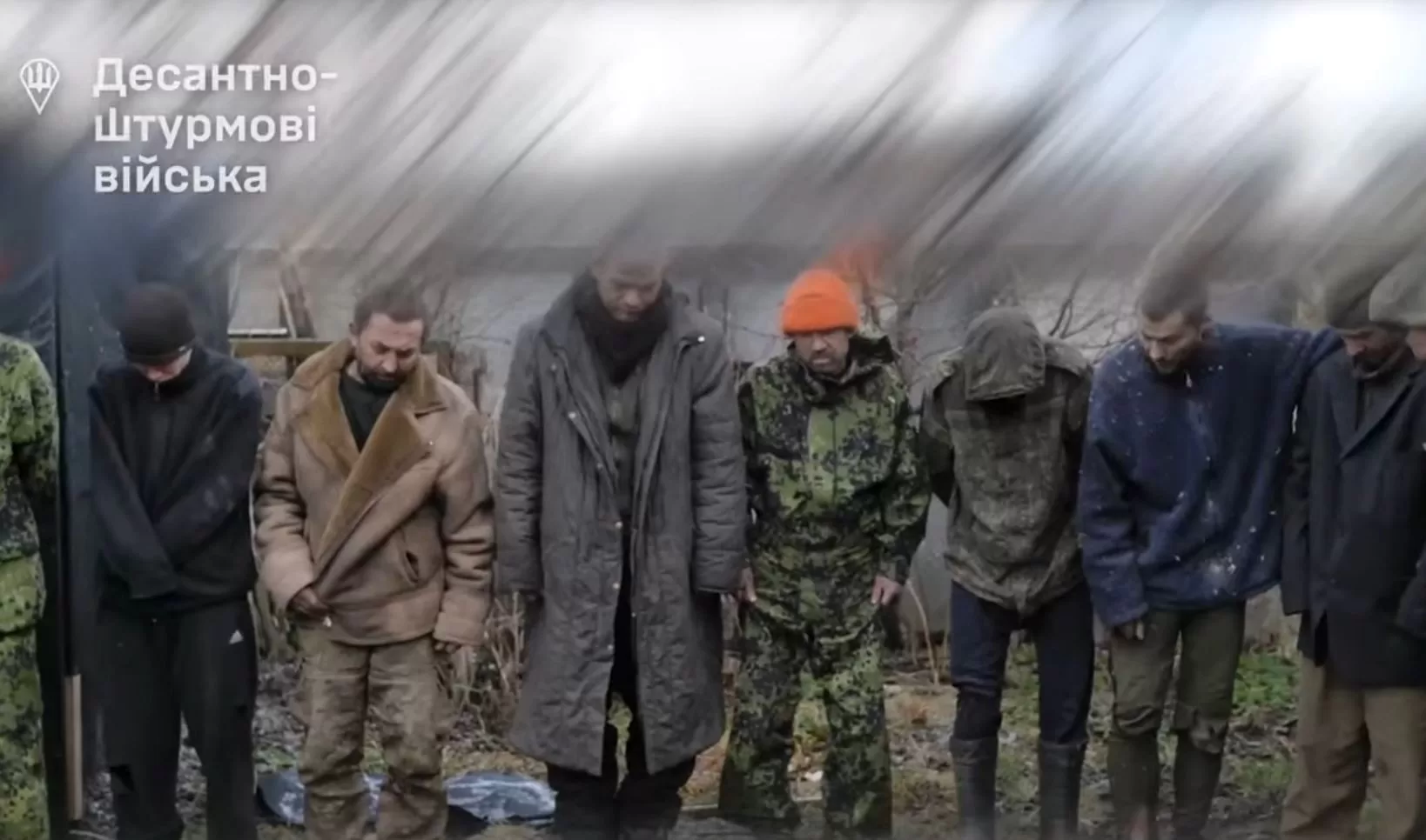 Captured Russian military / Frame from video