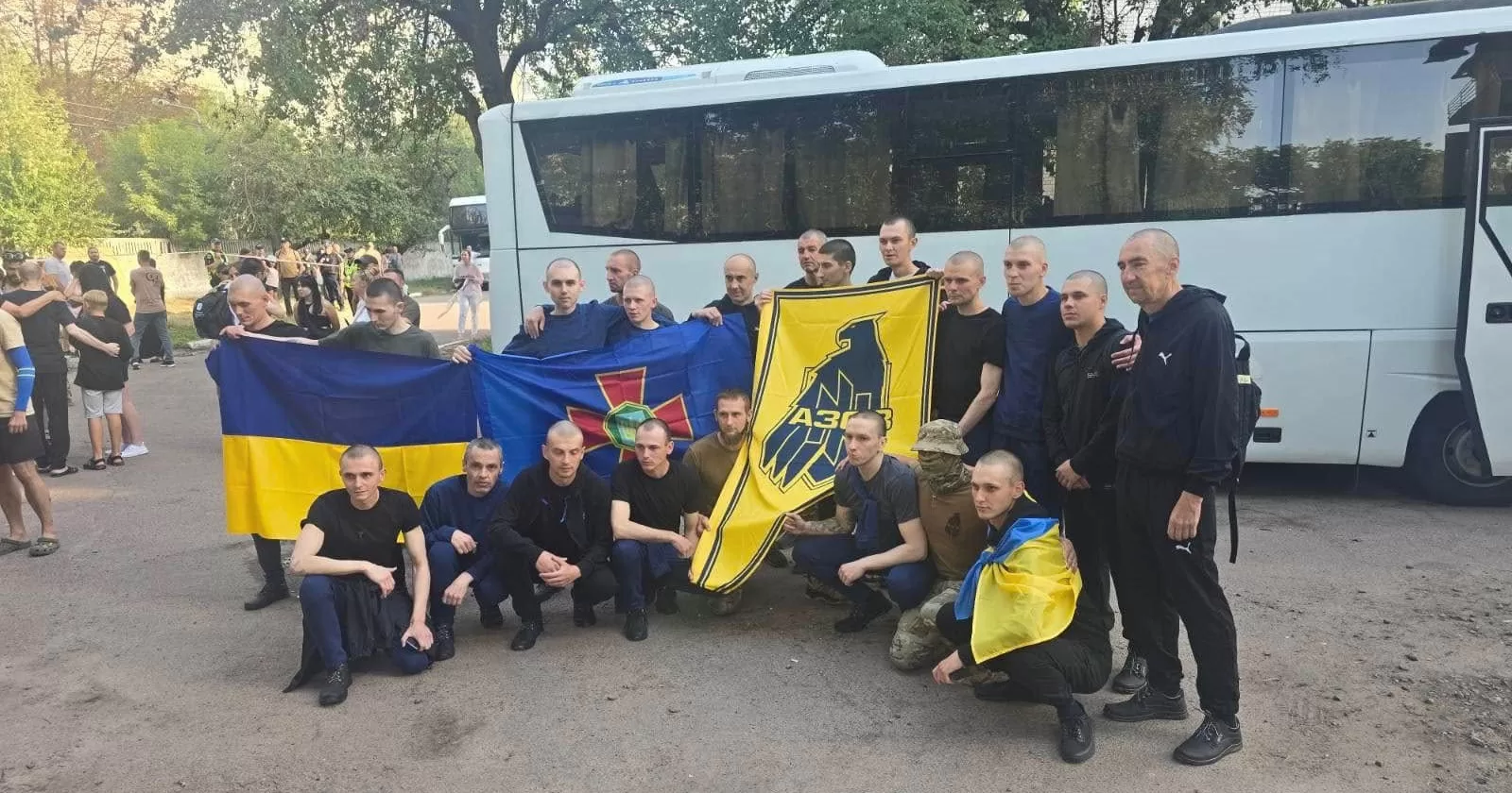 Последний раз бойцы «Азова» возвращались из плена в сентябре 2024 года / Фото Facebook Denys Prokopenko