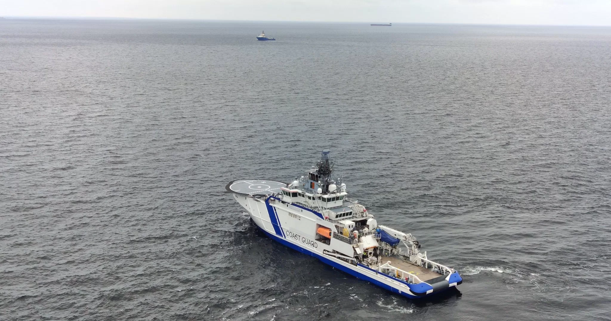 Берегова охорона Фінської затоки контролює виконання Закону про виключну економічну зону та умови використання виключної економічної зони у Фінській затоці, де зараз російське судно ремонтує обірваний російський кабель / Фото Merivartiosto - SLMV @Merivartiosto