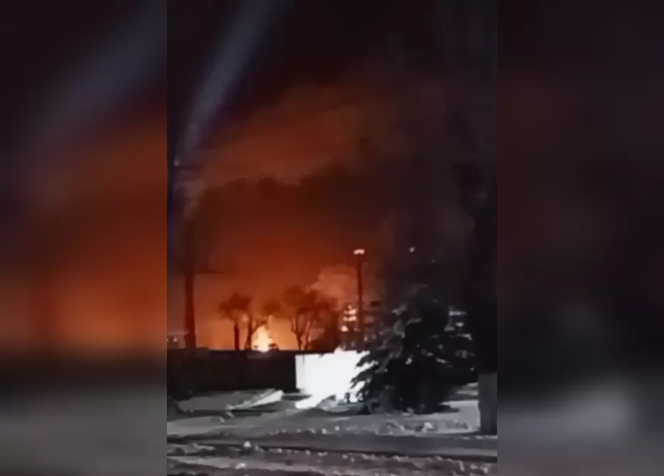 Пожежа на Саратовському НПЗ / Скриншот із відео