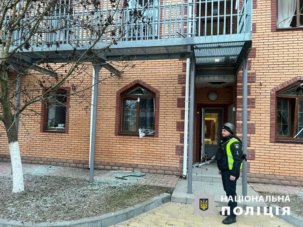 Наслідки дронової атака на Київську область / Фото: Поліція Київщини