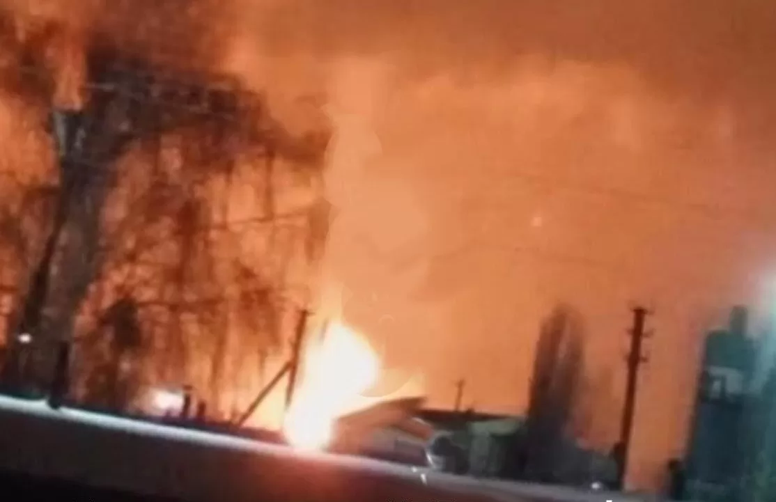 Пожар на Саратовском НПЗ / Фото: Генштаб ВСУ