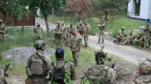 Training of the 5th Separate Assault Regiment (Pavlo Palisa - center) / Photo: 5th separate assault regiment