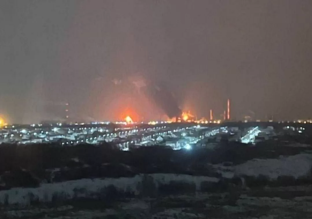 Drones attack Syzran refinery / Photo from social networks