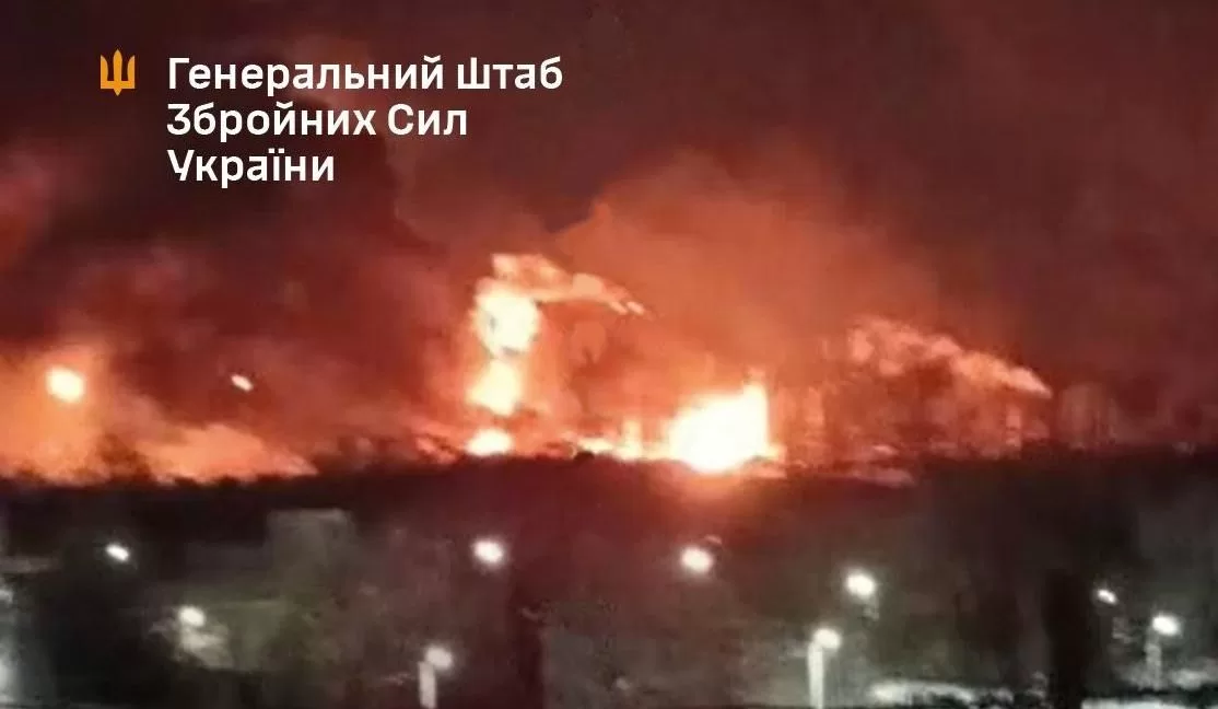 Пожежа на Рязанському НПЗ / Фото: Генштаб ЗСУ