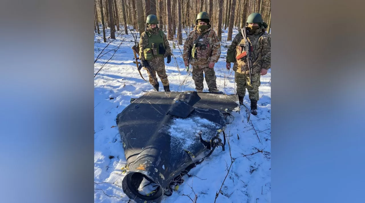 Збитий прикордонниками "шахед" / Фото: ДПСУ