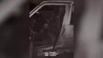 A car with an occupant inside exploded in Mariupol / Video screenshot
