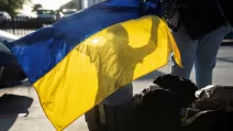Ребенок с украинским флагом / Фото: Reuters