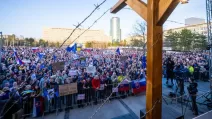 Акція протесту «Словаччина - це Європа» в Братиславі, 7 березня 2025 року / Фото TASR