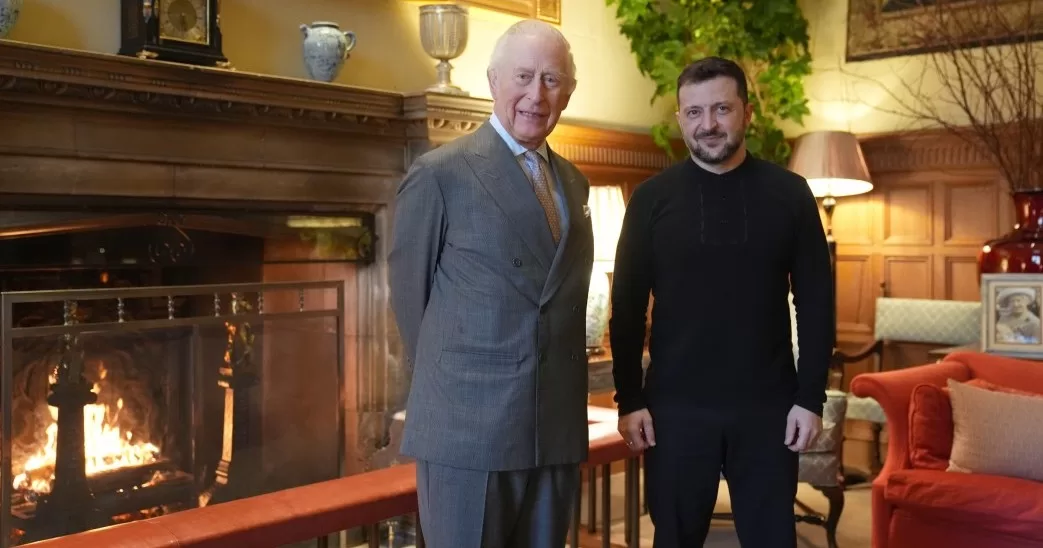 Во время рабочего визита в Великобританию Президент Украины Владимир Зеленский имел аудиенцию у Короля Соединенного Королевства Великобритании и Северной Ирландии Чарльза III. 2 марта 2025 года / Фото Офис президента