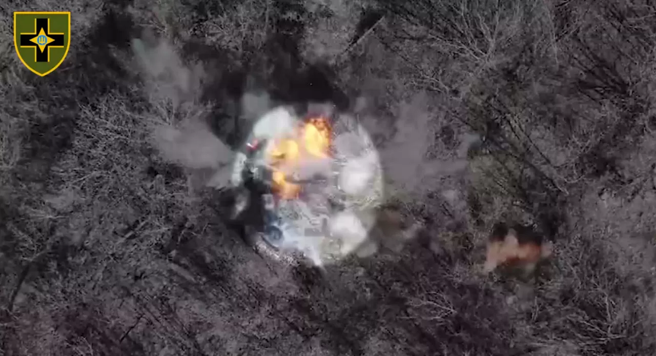 Удар з повітря по з повітря по російських піхотинцях / Скриншот