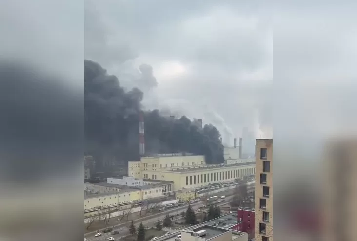 Пожежа на ТЕЦ в Москві / Скриншот