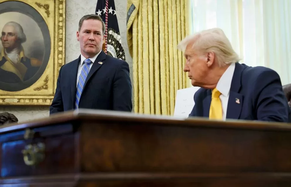 Президент США Дональд Трамп та радник з національної безпеки Майк Волц / Фото: AP