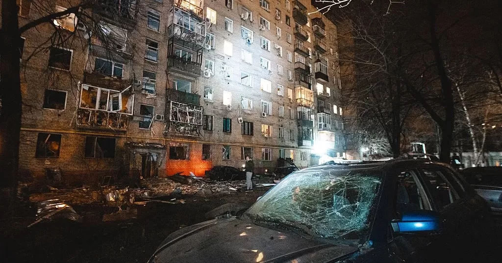 Damage to a residential building after Russian strikes / Photo by Anadolu