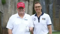 Дональд Трамп і Александер Стубб у гольф-клубі Trump International Golf Club / Фото Alexander Stubb @alexstubb