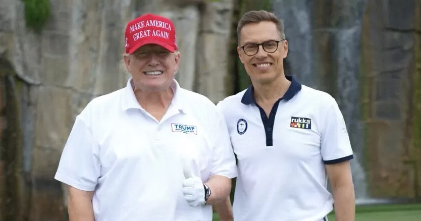 Дональд Трамп і Александер Стубб у гольф-клубі Trump International Golf Club / Фото Alexander Stubb @alexstubb