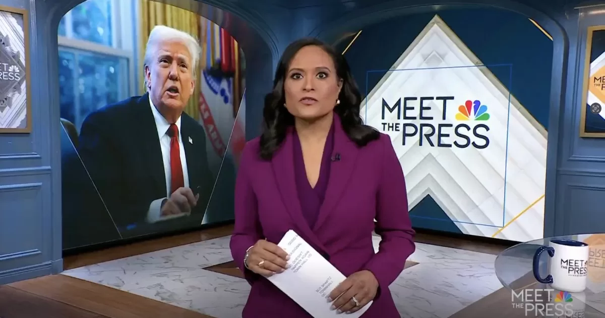 Скриншот эфира программы Meet the press на NBC