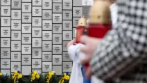 Today at the Wall of Remembrance in Bucha / Photo by the Office of the President