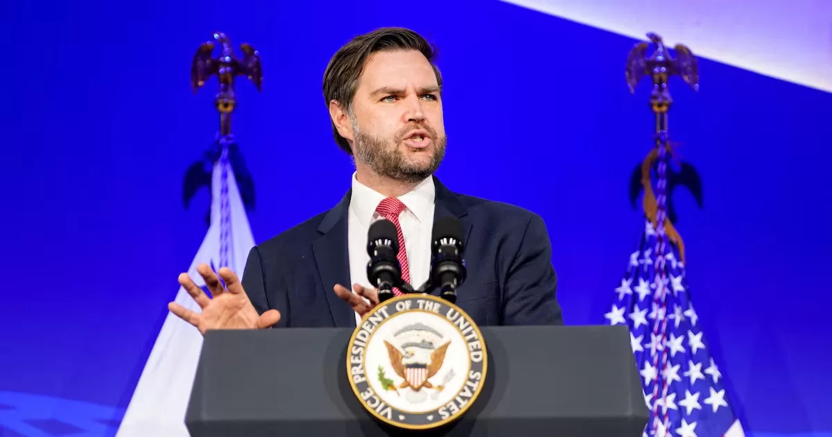 Віцепрезидент США Джей Ді Венс виступає з промовою на саміті «Американський динамізм» у Вашингтоні, 18 березня 2025 року / Фото Reuters