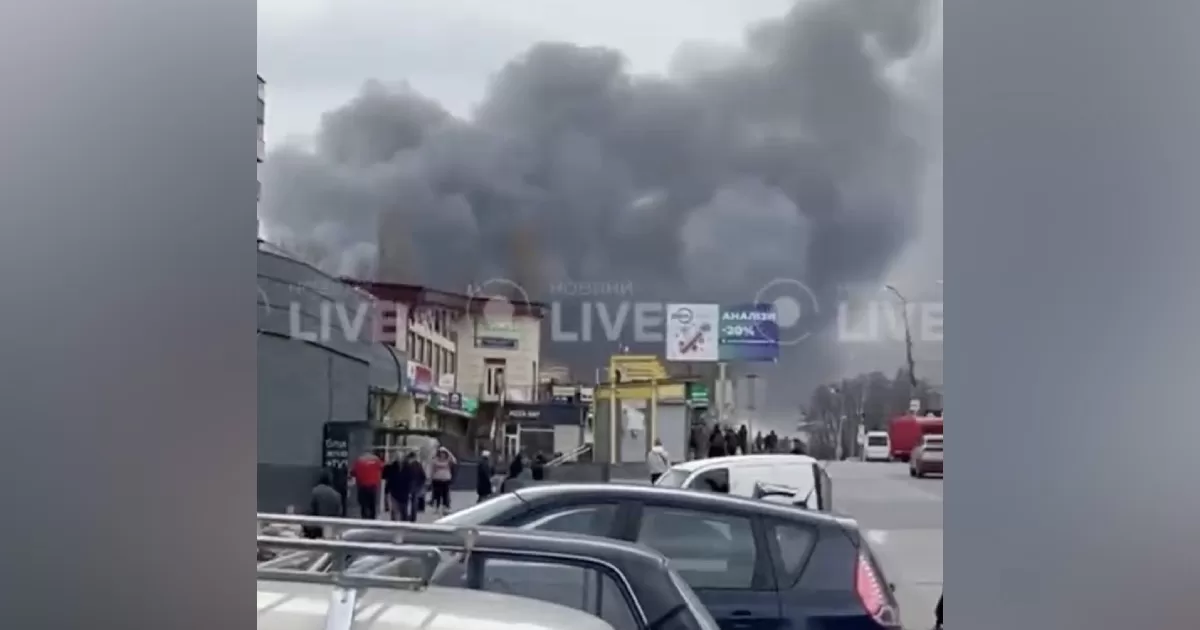 Fire continues in Dnipro after missile strike / Video screenshot