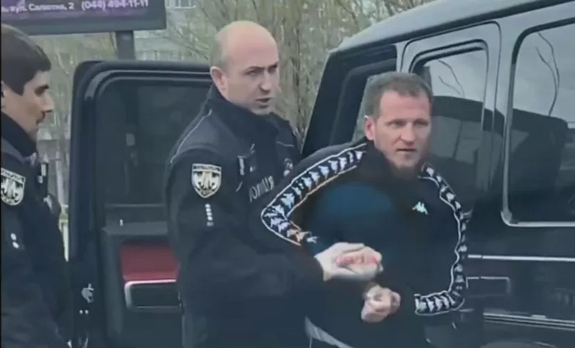 Задержание экс-футболиста «Динамо» Алиева в Киеве / Скриншот