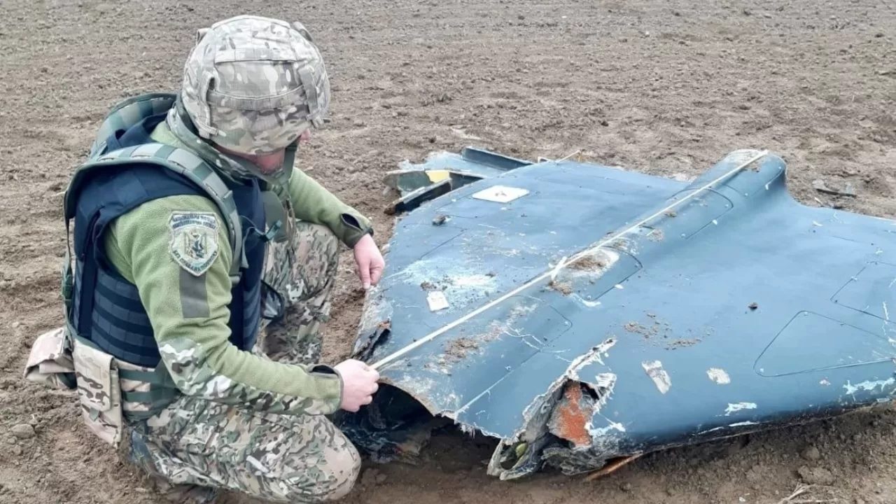 Збитий над Україною російський безпілотник Shahed / Фото: Нацполіція