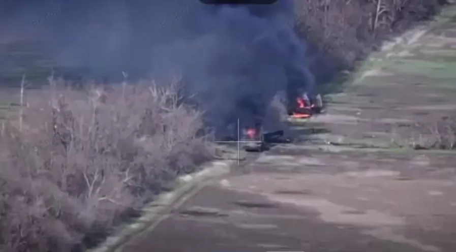 Уничтожение российской техники на Запорожском направлении / Скриншот