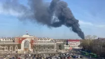У Росії потужно палає підшипниковій завод в Курську / Фото: Telegram-канали