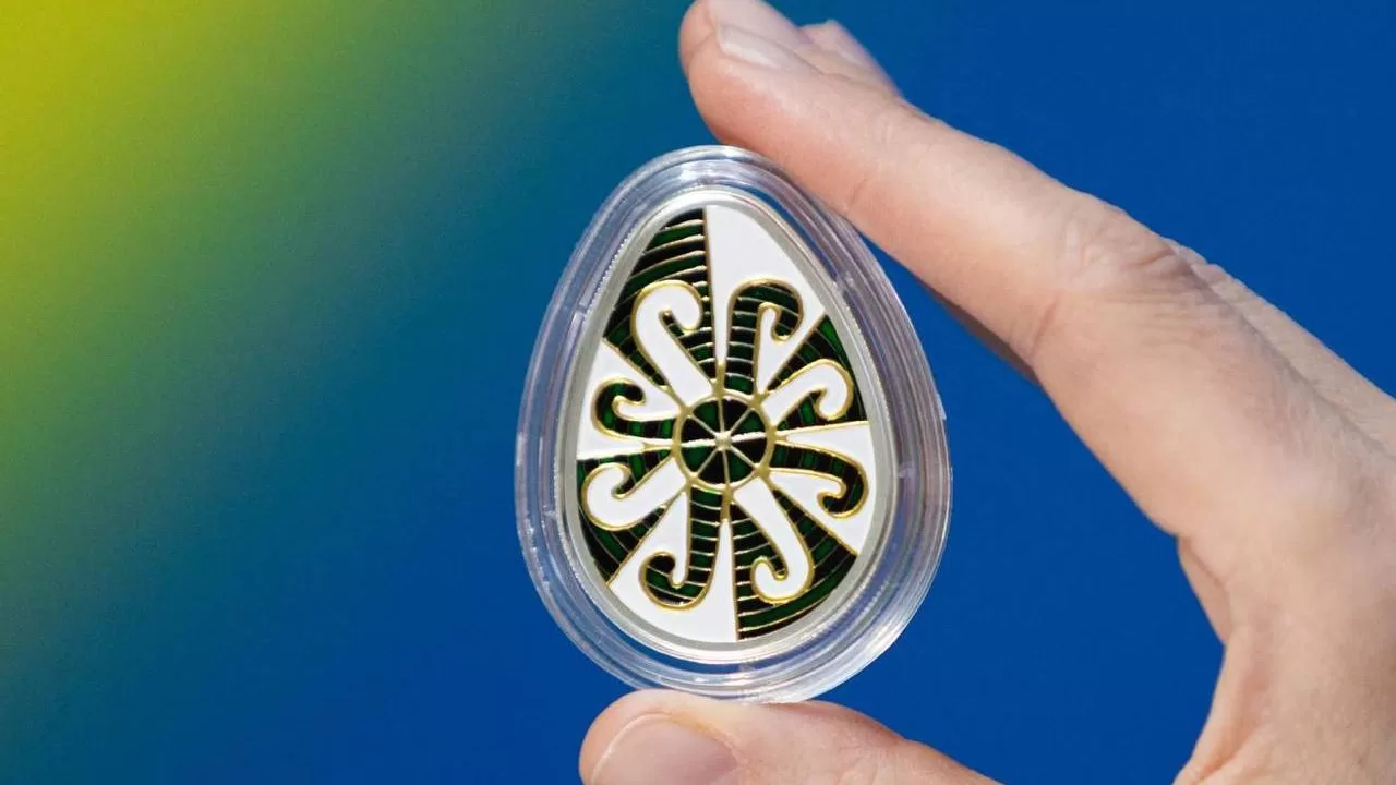 The National Bank has issued a new coin “Easter Joy. Easter egg” / Photo: NBU