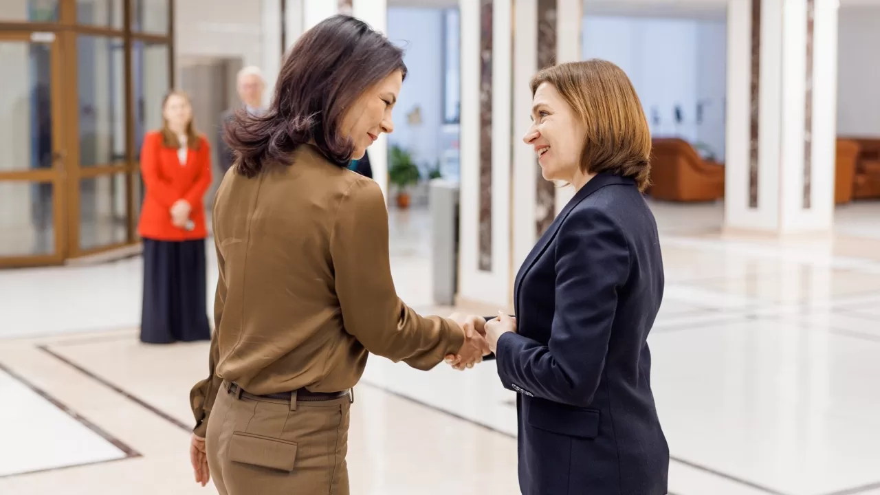 Мая Санду (справа) и Анналена Бербок / Фото в X Maia Sandu @sandumaiamd