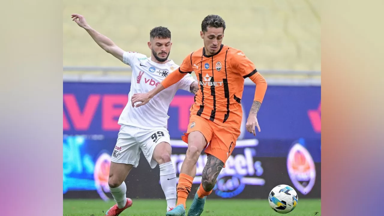 Владислав Велетень у матчі проти “Шахтаря” забив гол іі зробив три гольові передачі / Фото ФК “Колос”