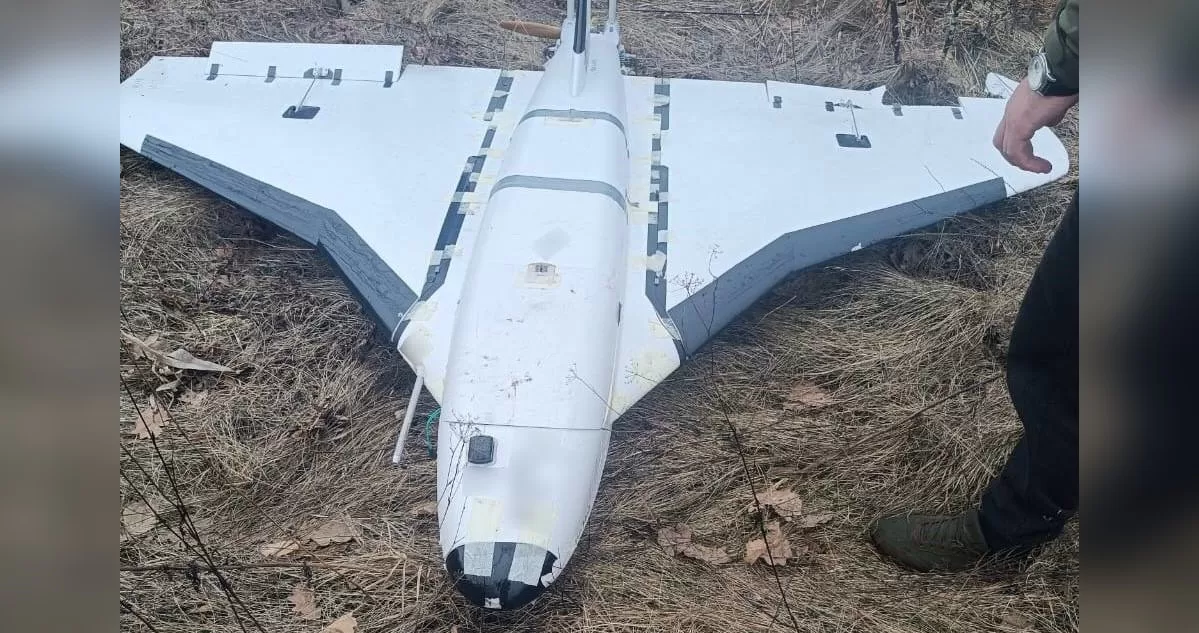 Збитий на Сумщині БпЛА "Герань-2" / Фото: ДПСУ