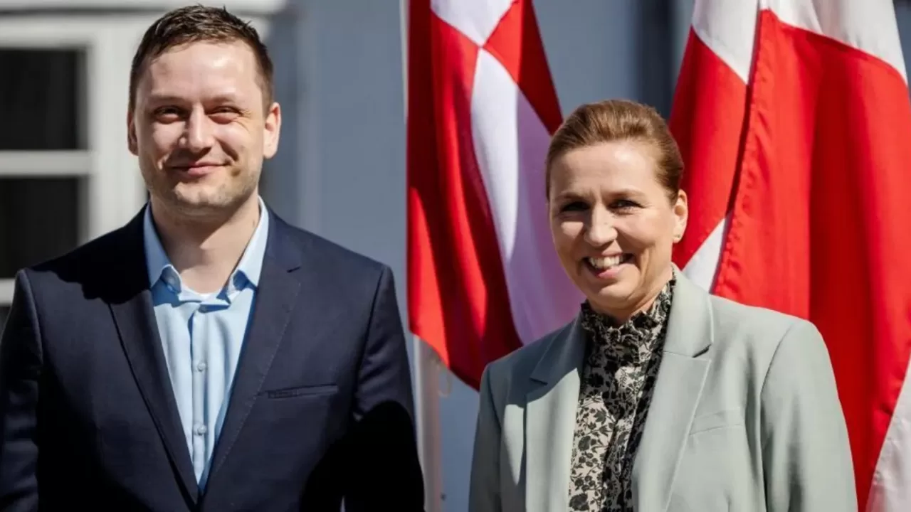 Прем'єр-міністр Гренландії Єнс-Фредерік Нільсен і прем'єр-міністр Данії Метте Фредеріксен під час візиту до Данії / Фото Reuters