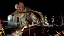 House destroyed by Russian strike / Photo: Dnipropetrovsk Regional State Administration