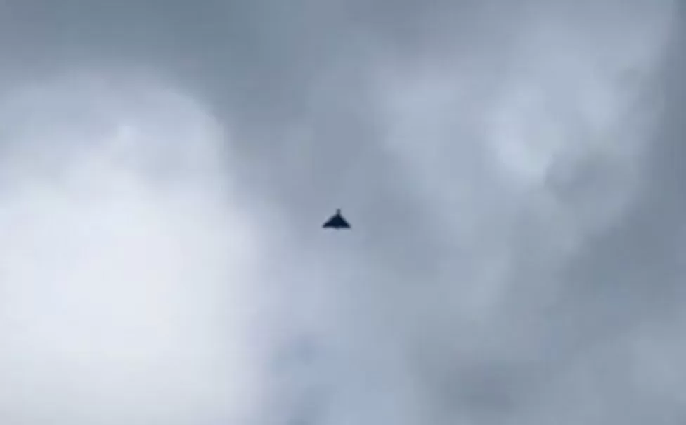 БпЛА "Shahed" в небе / Кадр из видео