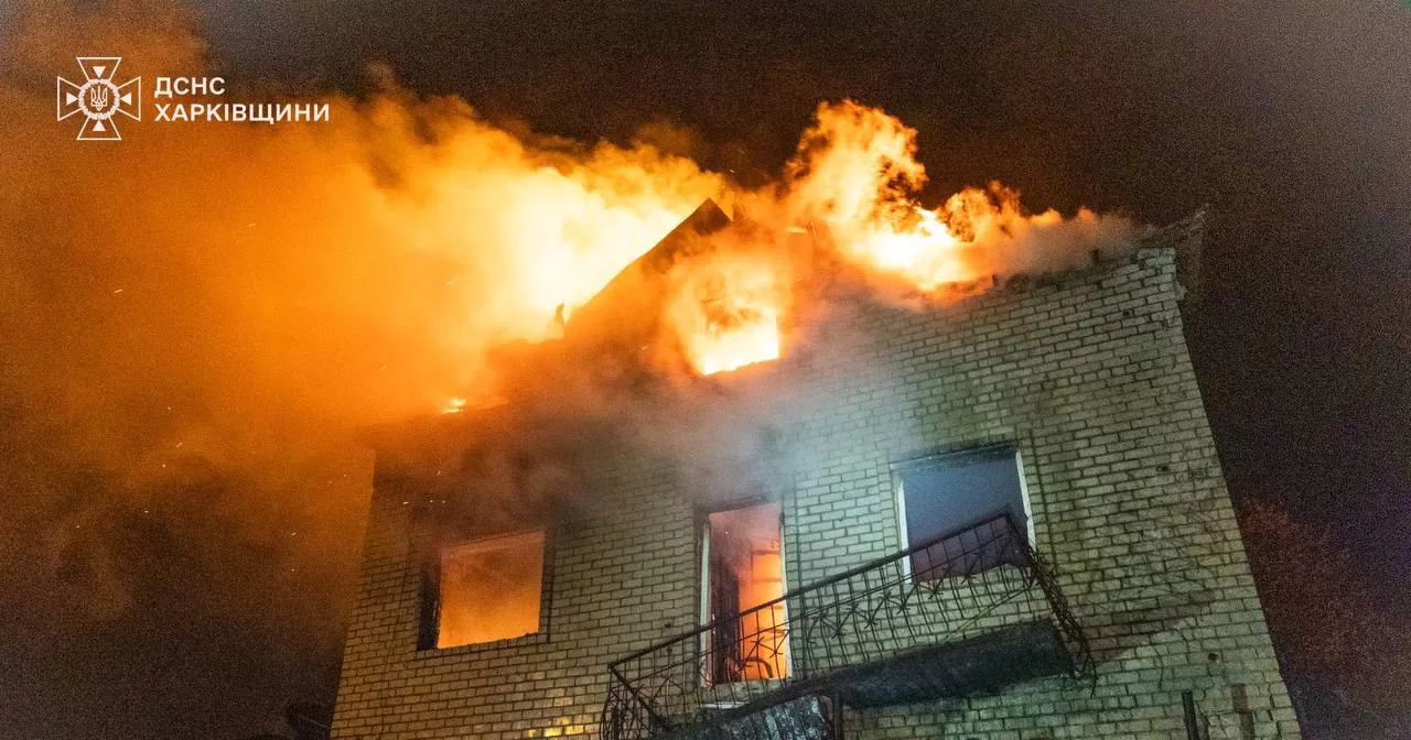 Последствия ударов российских «гераней» по Харькову, 30 апреля 2025 года / Фото ГСЧС