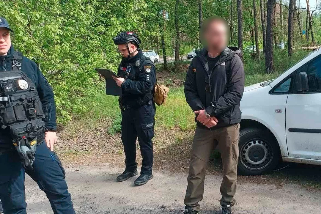 Затриманий за підозрою в погрозах військовому ТЦК / Фото: Поліція Харківщини