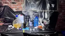 Оборудование в нарколаборатории в Закарпатье / Фото: Полиция Закарпатской области